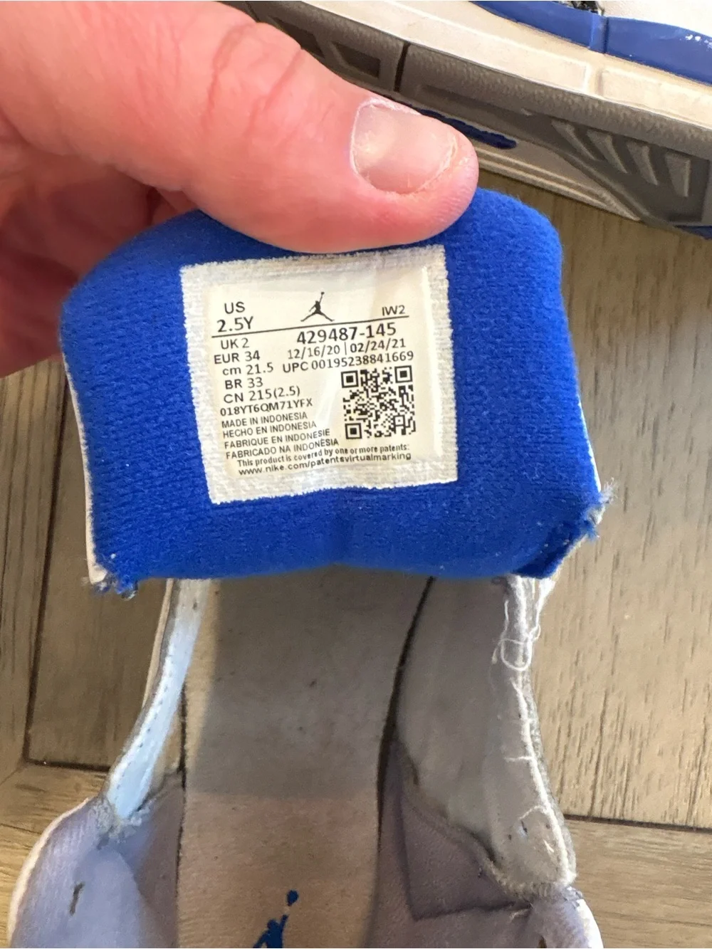 Nike Kids Blue & White Athletic Sneaker Pair
